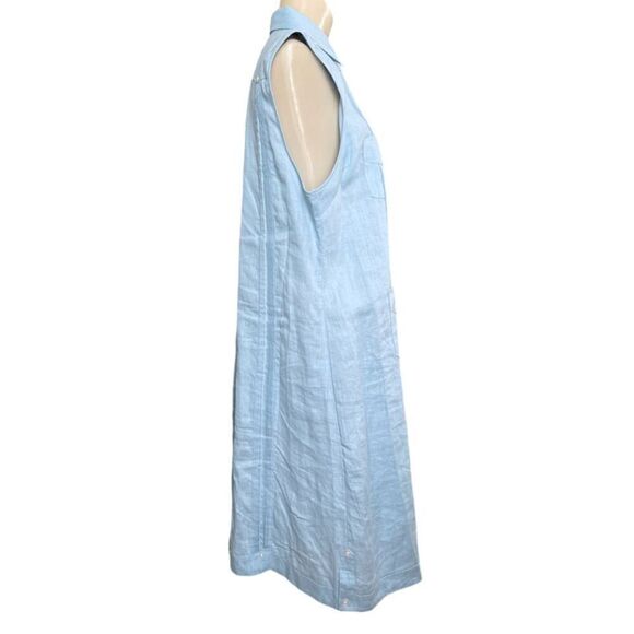 LaHabana Miami Linen Cubavera Cuban Style Guayabera Sleeveless Shirt Dress - Picture 5 of 16